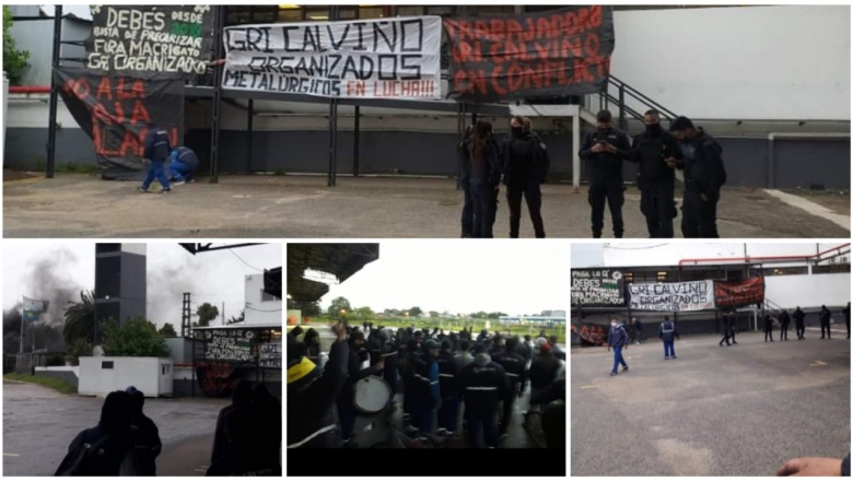 Trabajadores de la metalúrgica Gri Calviño permanecen en la planta en Bosques