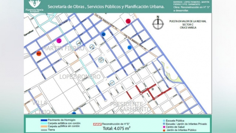 El Municipio informó el inicio de obras viales en el Cruce Varela