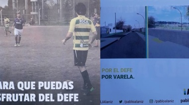 Alaniz aprovechó el debut de Defensa para hacer campaña