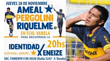 Riquelme viene a Varela antes de las elecciones en Boca