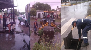Tareas de limpieza para evitar anegamientos en diferentes puntos de Varela