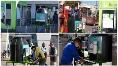 Instalan lavamanos en distintos puntos neurálgicos de Varela