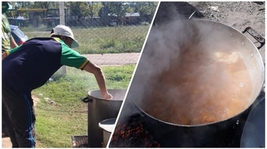 Locro solidario en los barrios de Varela, por el 25 de mayo
