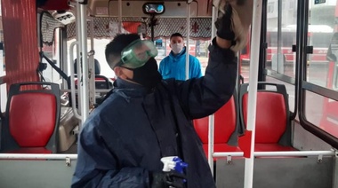 Continúa la desinfección en colectivos