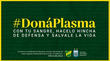 Doná plasma y podés ganar la camiseta de tu equipo o la Selección