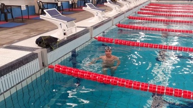 El nadador Sebastián Galleguillo volvió a entrenarse en el Cenard