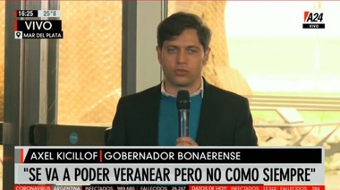 Kicillof anunció temporada turística con protocolos