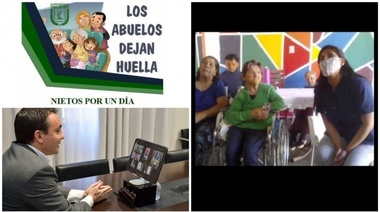 Nieto por un día: alumnos del Colegio Pellegrini, junto a abuelos del Hogar de Ancianos Doctor Sallares