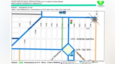 Inicio de obras viales en Ingeniero Allan