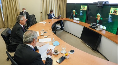 El Presidente mantuvo una videoconferencia con el primer ministro de Portugal, Antonio Costa