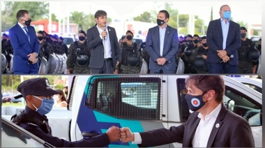 Entregaron 30 nuevos patrulleros y 10 motos para la policía en Varela