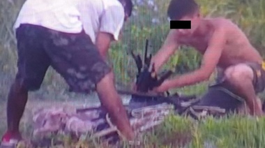 Aprehendidos por arrojar tiras de cableado en la vía pública