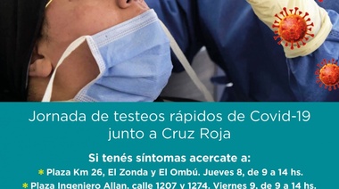 La Cruz Roja realiza testeos rápidos por Covid en Varela