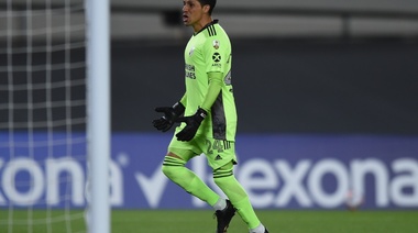 Las fotos de Enzo Pérez, arquero de River ante Independiente Santa Fe