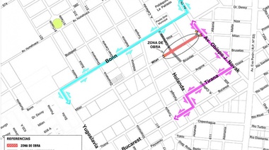 Desvíos de colectivos por obras en Santa Rosa