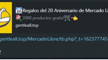 Alertan sobre un "ataque cibernético" a través de supuesto sorteo de Mercado Libre