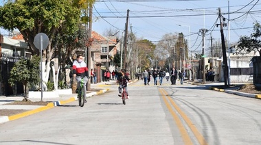 Luego de la obra: Se habilitó al tránsito la calle Tinogasta