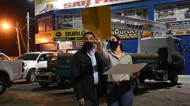 Watson supervisó renovación del parque lumínico en Ruta Nº53