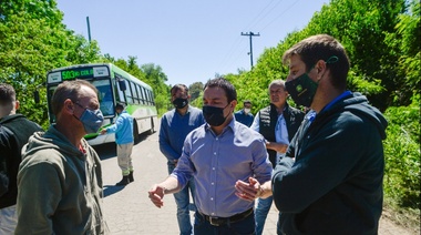La Colonia: avances en obra vial y dialogó con productores rurales