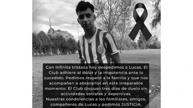 Barracas Central pide "justicia" por Lucas González