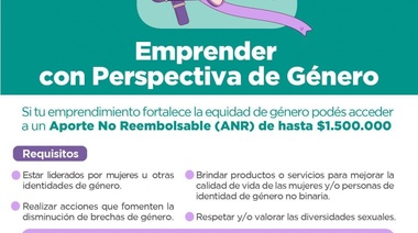 Inscripción al programa nacional “Emprender con perspectiva de género”
