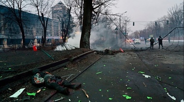  Rusia atacó una torre de televisión en Kiev