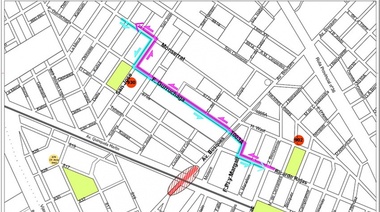 Desvío del transporte público por obras