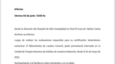 Dolor: Parte médico sobre la muerte de El Noba