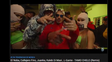 "Tamo Chelo (Remix)", el éxito de El Noba está segundo en tendencias en Youtube