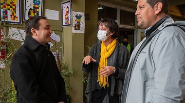 Educación: Watson supervisó obras en la Secundaria Nº7 del barrio 9 de Julio