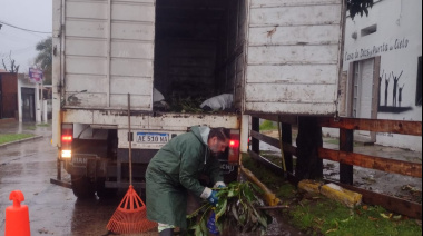 Intensas lluvias: las cuadrillas municipales trabajan en los barrios varelenses